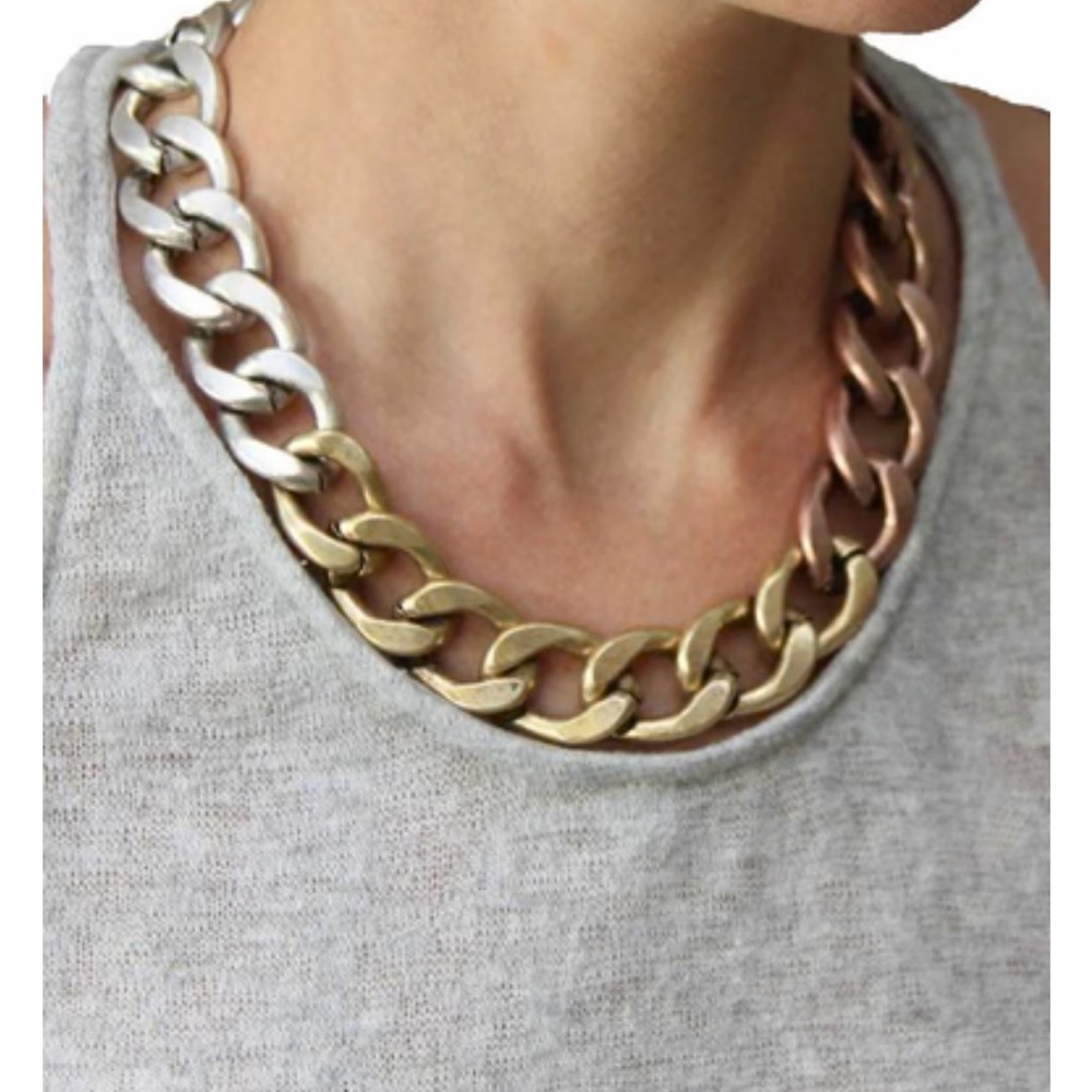 Jenny Bird Silver and Gold Chain Necklace